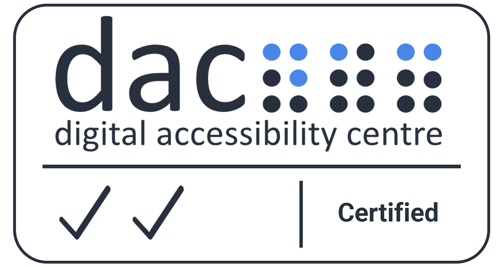Decorative illustration: Digital Accessibility Centre Accreditation Certificate Logo